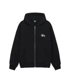 Stussy Black Zip Up Hoodie