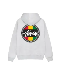 Stussy White Zip Up Hoodie