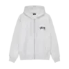 Stussy White Zip Up Hoodie