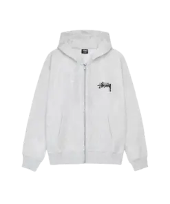 Stussy White Zip Up Hoodie