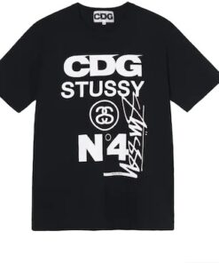 CDG x Stussy Black T-shirt