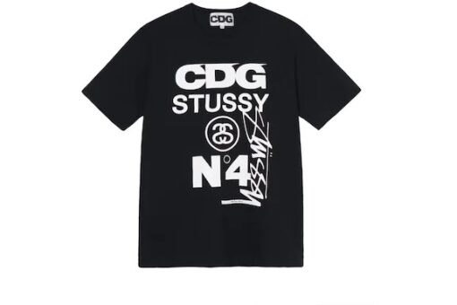 CDG x Stussy Black T-shirt