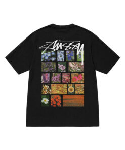 Flower Grid Black T-Shirt