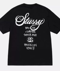 Stussy World Tour T-Shirt Black