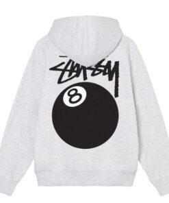 8 Ball Zip Hoodie Gray