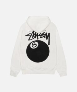 8 Ball Zip Hoodie White