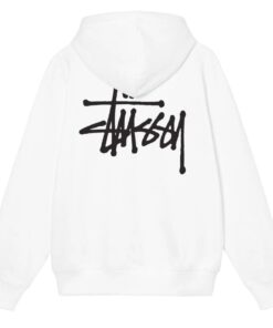 Basic Stüssy White Hoodie