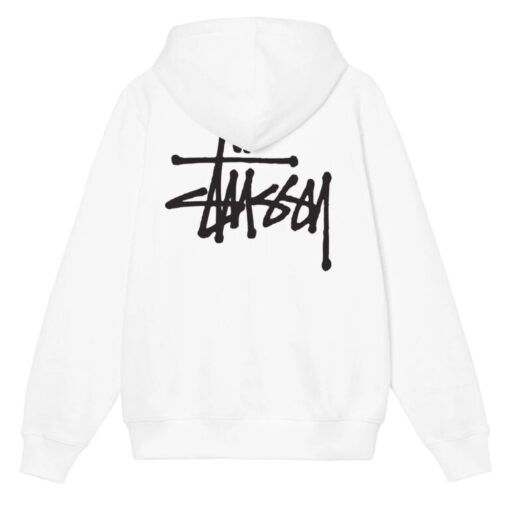 Basic Stüssy White Hoodie