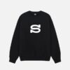 STUSSY LETTERMAN CREW BLACK